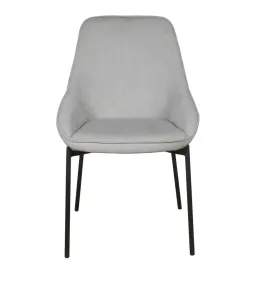 VI Titan Fabric Upholstered Metal Leg Dining Chair thumbnail 3