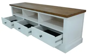 VI Montreal Solid Timber TV Unit with 3 Drawers & 3 Niches thumbnail 3