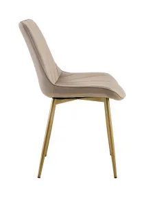 BT Lora Velvet Upholstered Metal Leg Dining Chair thumbnail 5
