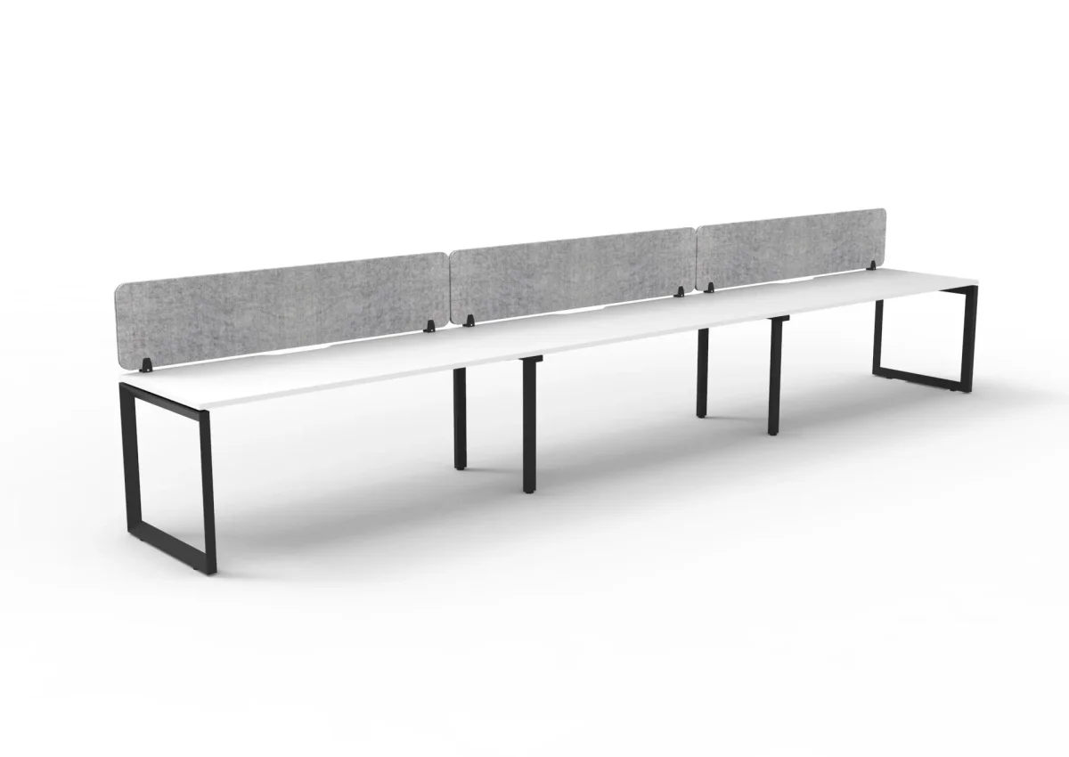 RL Infinity Loop Leg Single Sided Workstation with Grey Eco Panel Screen