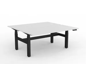 OL Agile Motion+ Electric Height Adjustable Shared Desk – White Top Black Frame thumbnail 20