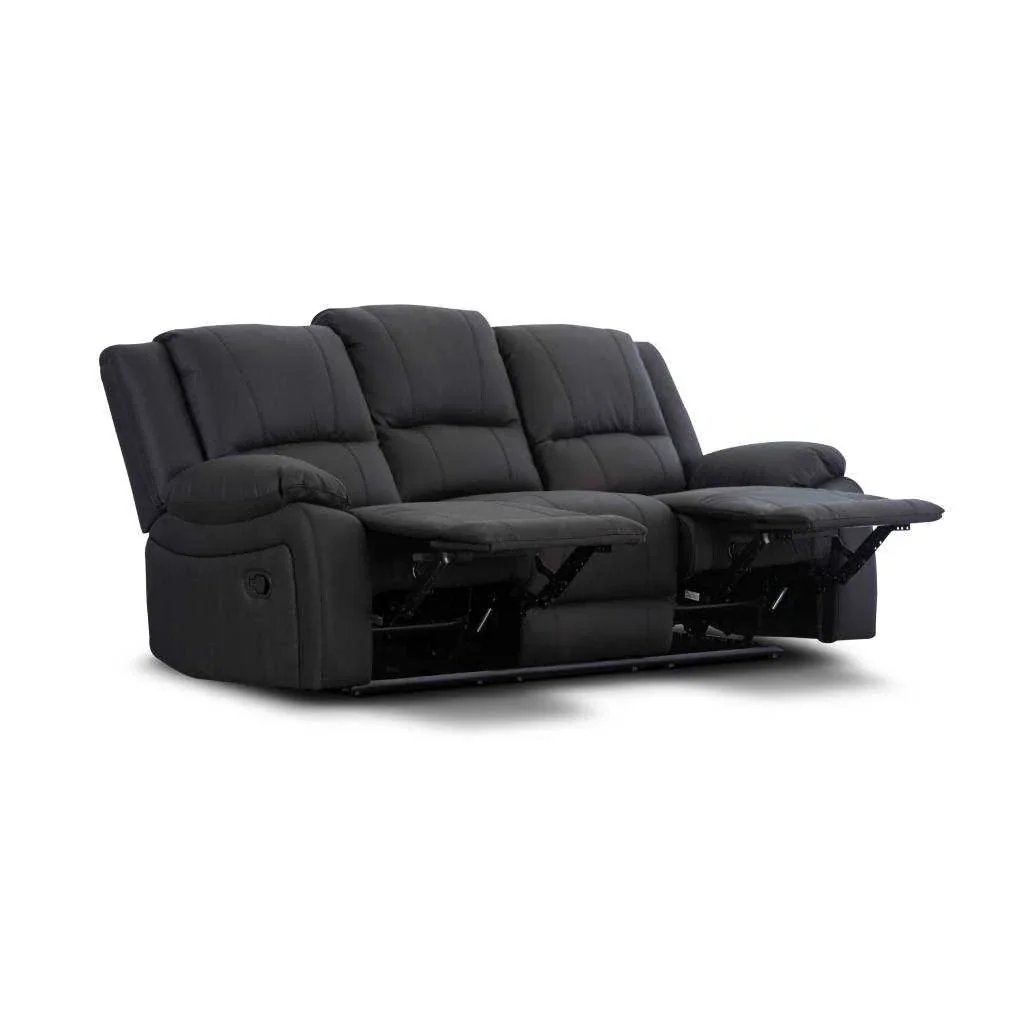 VI Captain 3 Seater Fabric Electric Recliner Lounge with Dropdown Table