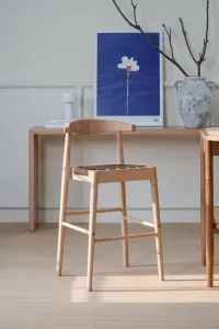 CT Elliot Genuine Leather Seat Timber Base Barstool thumbnail 8