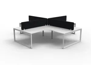 RL Infinity Loop 4 People Corner Workstation with Ecopanel Screen thumbnail 5
