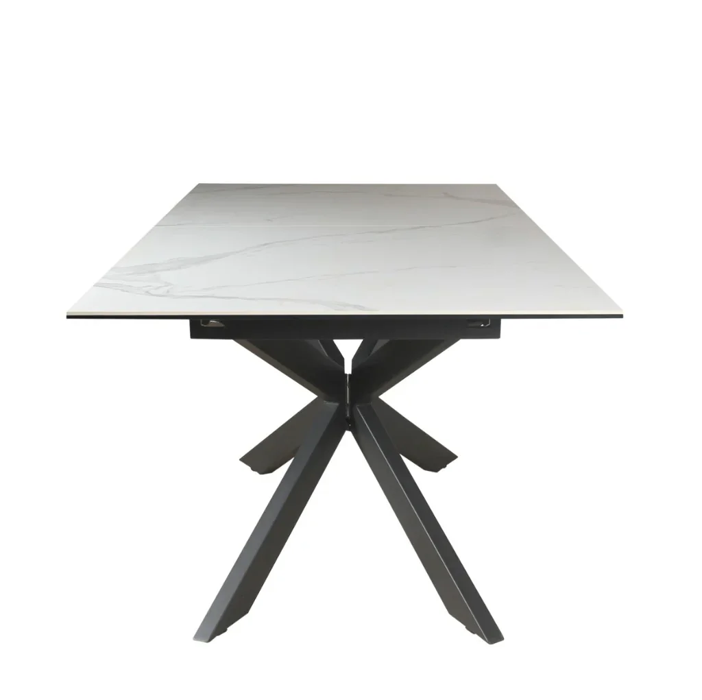 VI Iza Metal Leg Ceramic Top Extandable Dining Table