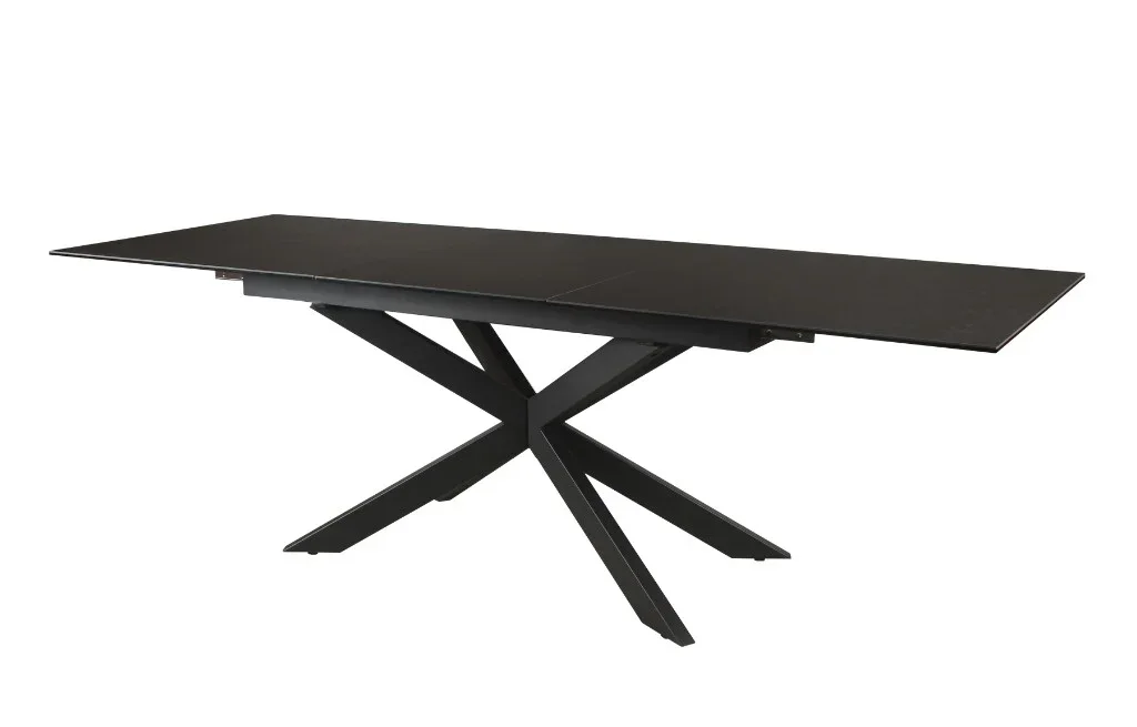 VI Iza Metal Leg Ceramic Top Extandable Dining Table