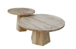VI Lane Solid Timber Round Coffee Table Set of 2 thumbnail 4