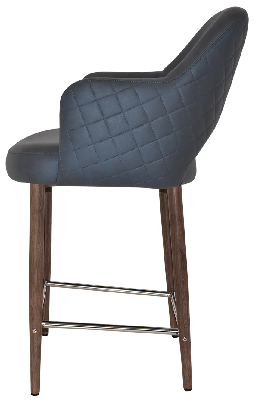 EZ STOOL ALBURY ARM 650 METAL LIGHT WALNUT