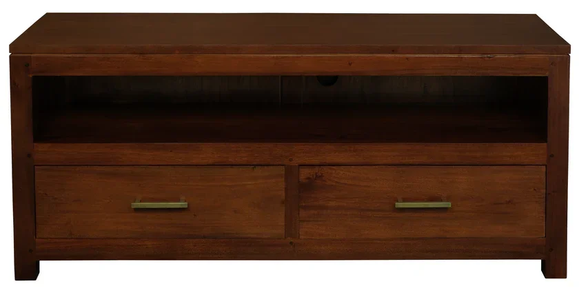 CT Paris Solid Timber 2 Drawer Low Entertainment Unit