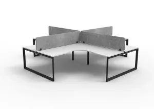 RL Infinity Loop 4 People Corner Workstation with Ecopanel Screen thumbnail 8