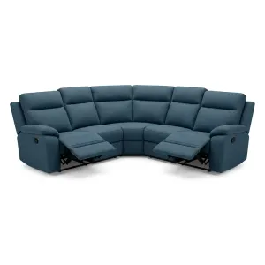 EL Rossie Fabric Upholstered 6 Seater Corner Recliners Lounge Suite thumbnail 2