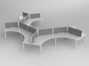 OL Axis 12 User 120° Workstation with Screen - Breathe Fabric thumbnail 15