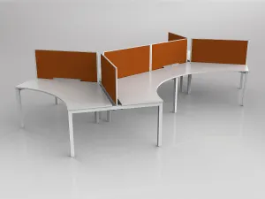 OL Axis 6 User 120° Workstation with Screen - Breathe Fabric thumbnail 12