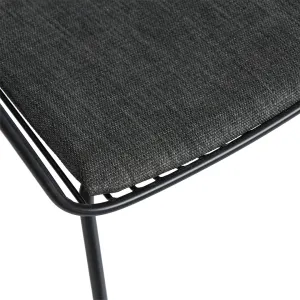 SH Angel Metal Armchair with Seat Cushion - White thumbnail 1