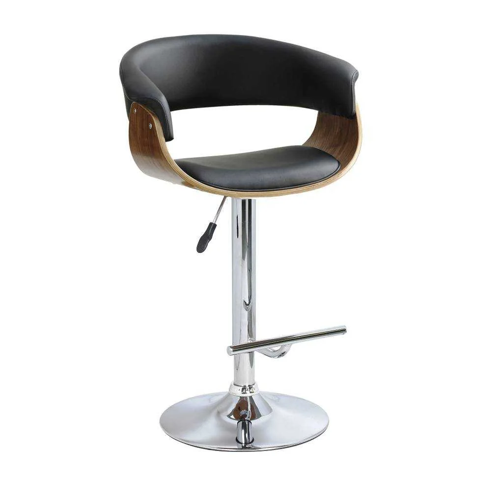 VI Focus PU Leather Height Adjustable Chrome Base Bar Chair