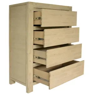 VI Nelson Solid Timber 4 Drawer Tallboy thumbnail 3