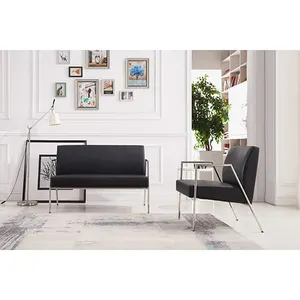 ST Rivet PU Leather Upholstered 1 Seater Lounge thumbnail 7