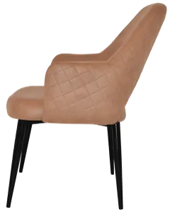 EZ Albury Black Metal Leg Upholstered Hospitality XL Armchair thumbnail 15