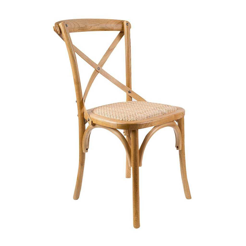 VI Cafe Timber Framed Ratan Seat Dining Chair