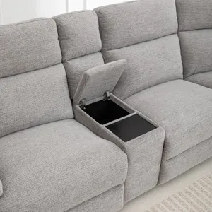 VI Dream Fabric Upholstered 5 Seater Electric Recliner Modular Corner Lounge thumbnail 8