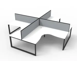 RL Infinity Loop 4 People Corner Workstation with SHUSH30 Screen thumbnail 7