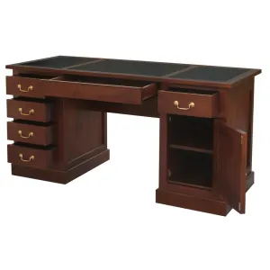 CT Tasmania Solid Timber 1 File Door 6 Drawer Executive Desk thumbnail 6