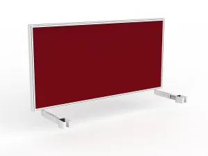 OL Studio Deskmount Screen for Agile Individual Desk – Splice Fabric White Frame thumbnail 2
