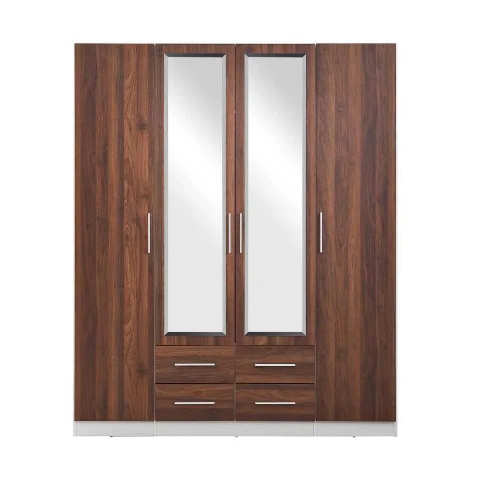 HE Zara 4 Door 4 Drawer Wardrobe with Mirrors