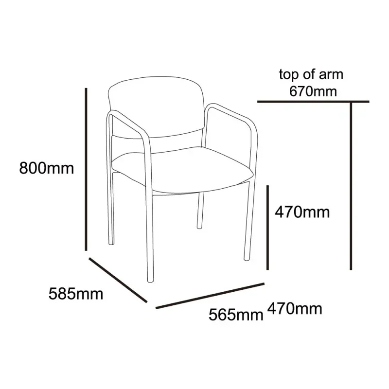 MA Ziggy Fabric Upholstered Healthcare Armchair