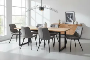 VI Giselle PU Leather Upholstered Metal Leg Dining Chair thumbnail 3