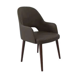 FL Orleans Bourbon Fabric Upholstered Aluminium Legs Hospitality Dining Chair thumbnail 1