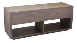 CT Oscar Solid Timber 2 Drawer Entertainment Unit - Latte thumbnail 1