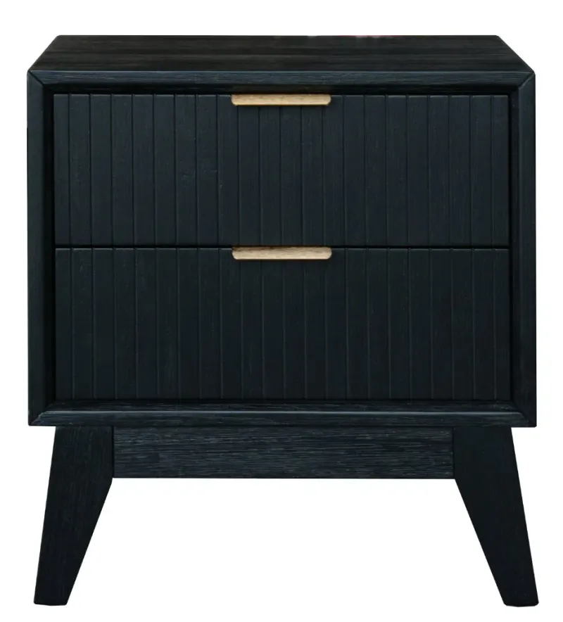 VI Ella Solid Timber 2 Drawer Bedside