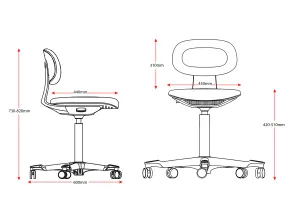 RL Yoyo Fabric Upholstered Task Chair thumbnail 6