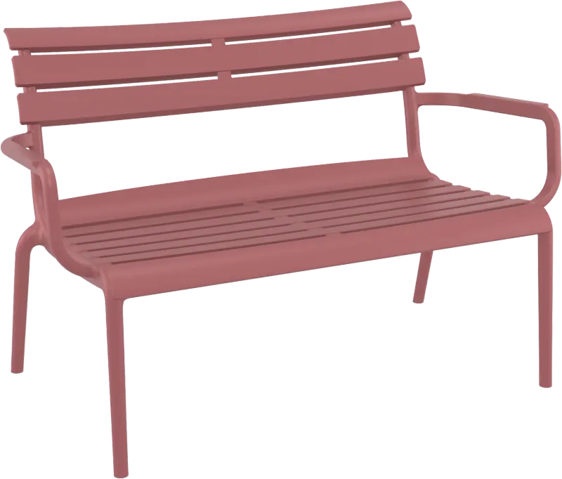 FL Paris Hospitality Outdoor 2 Seater Bench