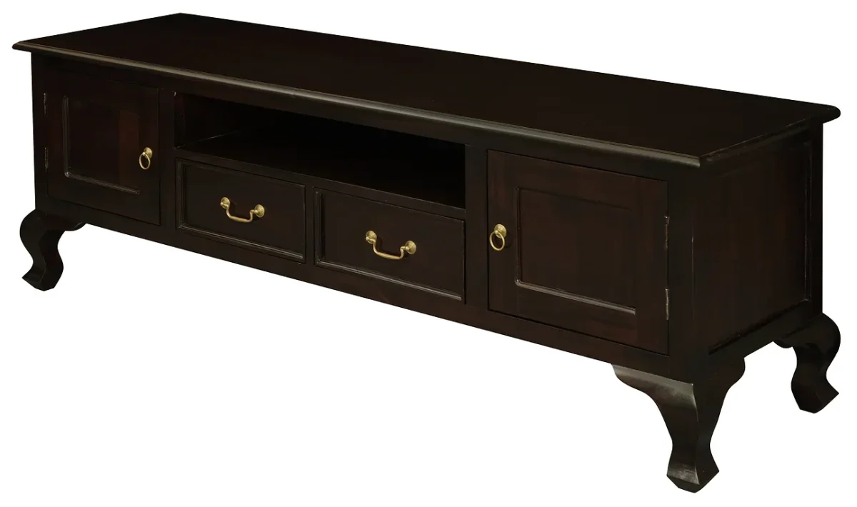 CT Queen Anne Solid Timber 2 Door 2 Drawer Entertainment Unit