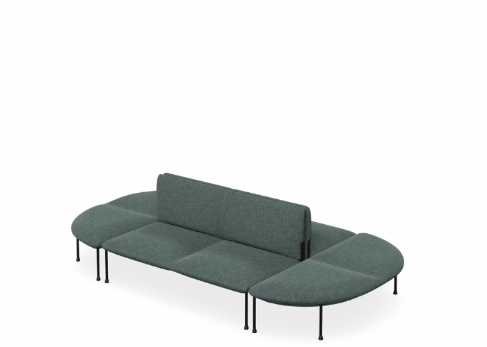 DD Bowral Fabric Upholstered 8 Seater Oval Breakout Seating