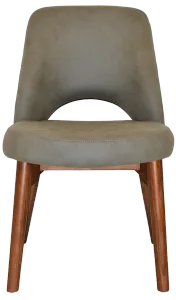 EZ Albury Solid Timber Walnut Colour Stained Upholstered Hospitality Dining Chair thumbnail 16