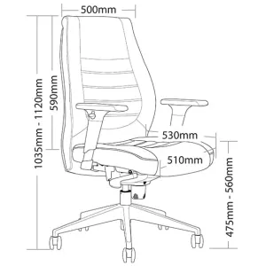 ST Boston Mid Back PU Leather Executive Chair thumbnail 5