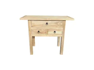 MF Chinese Antique Recycled Timber 3 Drawer Hall Table thumbnail 1