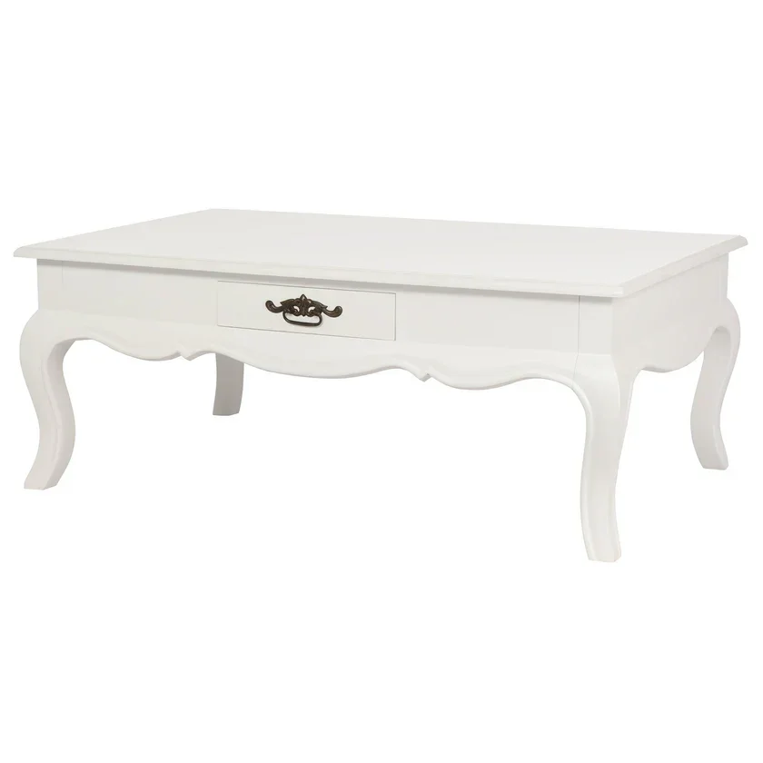 CT French Provincial Solid Timber 2 Drawer Coffee Table