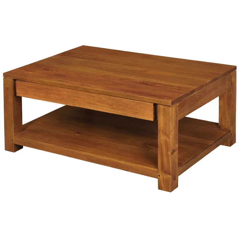 CT Amsterdam Solid Mahogany Timber 2 Drawer Coffee Table