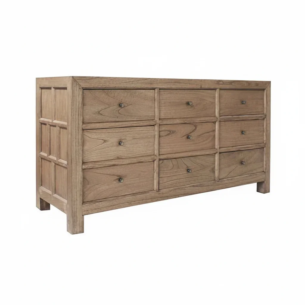 CR Evan Solid Timber 9 Drawer Chest