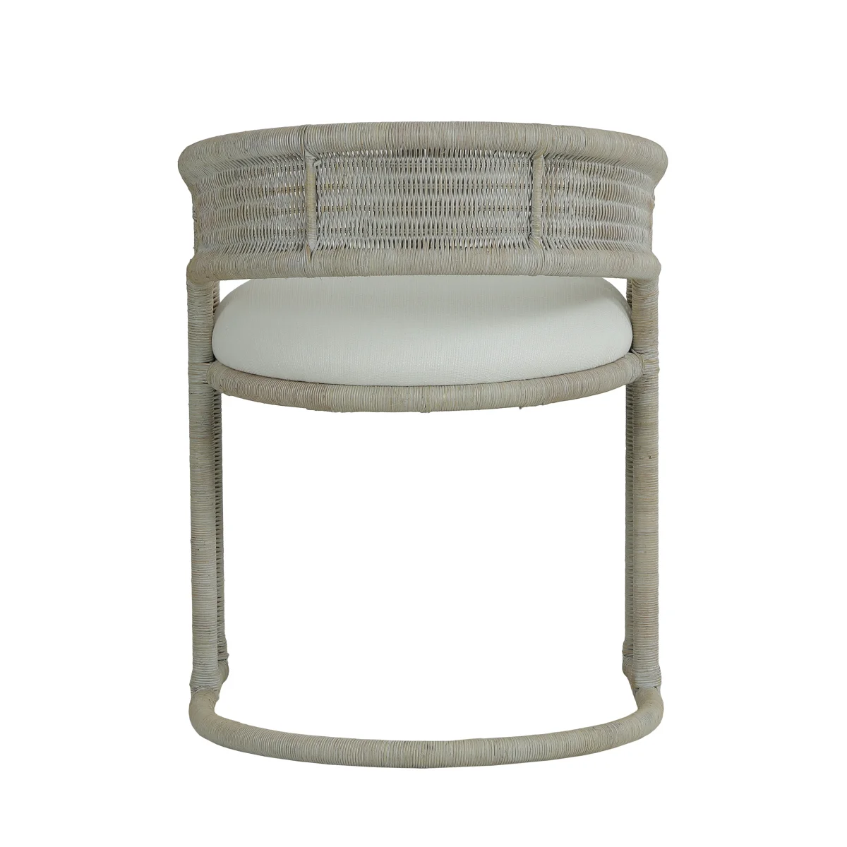 CR Hampton Natural  Rattan Fabric Seat Dining Chair