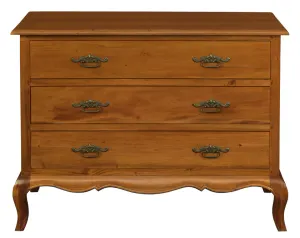 CT French Provincial Solid Timber 3 Drawer Dresser thumbnail 1