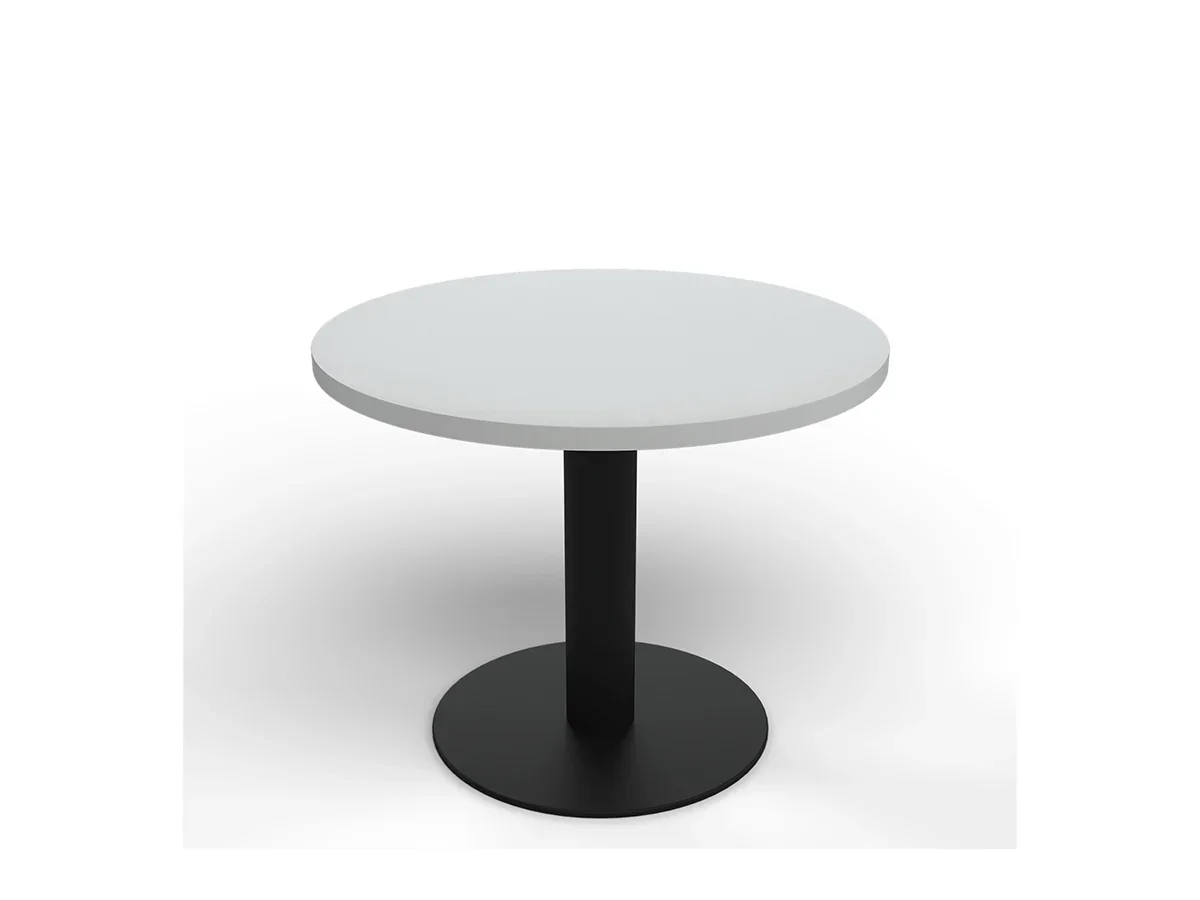 OL AltoSystem Black Metal Base Round Coffee Table