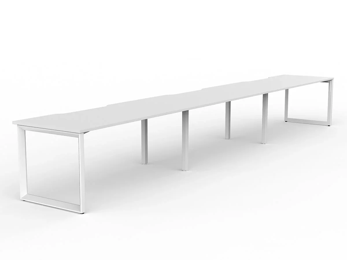OL Anvil 3-User Workspace – White Top with White Frame