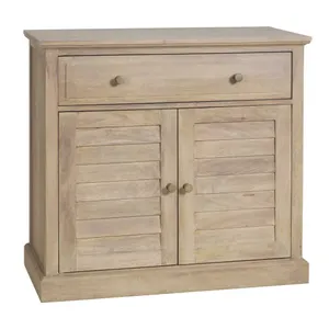 SH Chartres Solid Timber 2 Door 1 Drawer Bedside Cabinet thumbnail 1