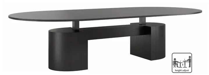 DD Custom Made Rectangular D-End Boardroom Table Top