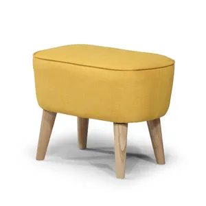 BT Georgia Fabric Upholstered Timber Foot Stool thumbnail 1